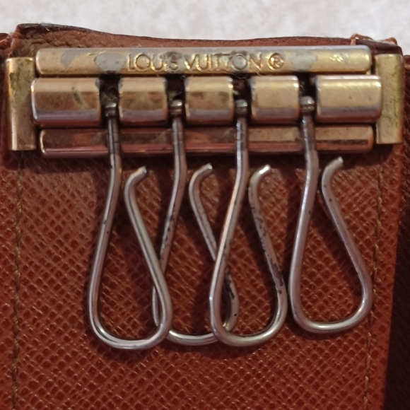 Louis Vuitton Brown Damier Leather Key Holder 🔑 GUD - Picture 5 of 7